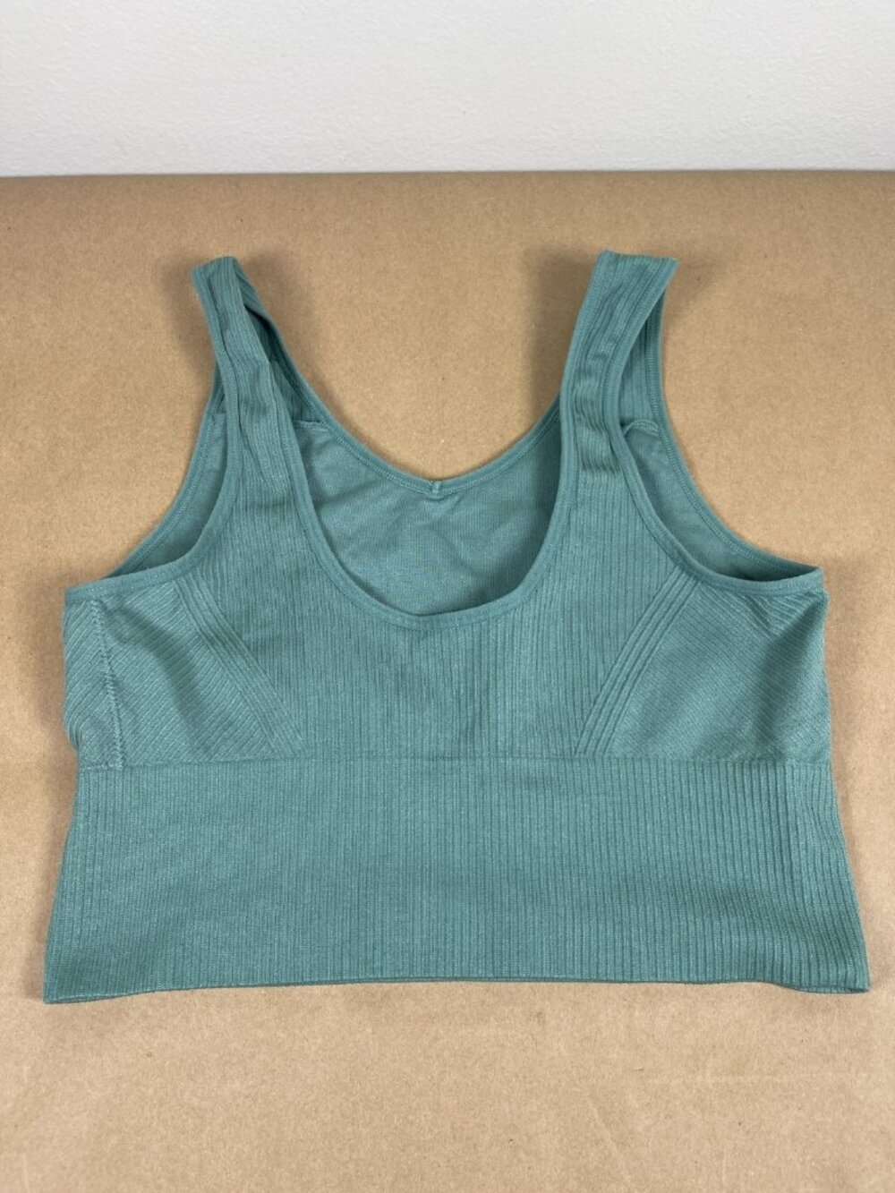 Pro Fit by Francesca's Seamless Ribbed Bralette Sports Bra Teal XL